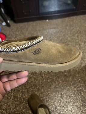 UGG Kids Chestnut Slip-On Suede Clog with Trim